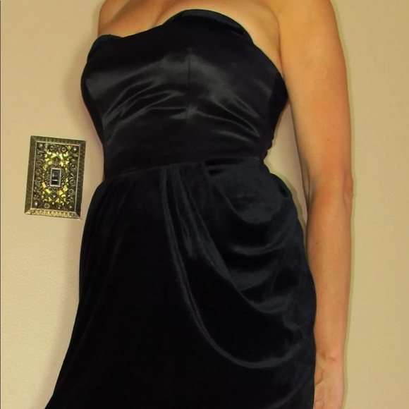 🆕 Juicy Couture Black Bustier Mini Dress LBD 0 4 Y2K Vintage Fitted Mini - Picture 7 of 7